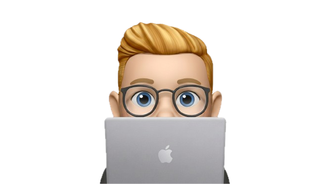 Person behind laptop